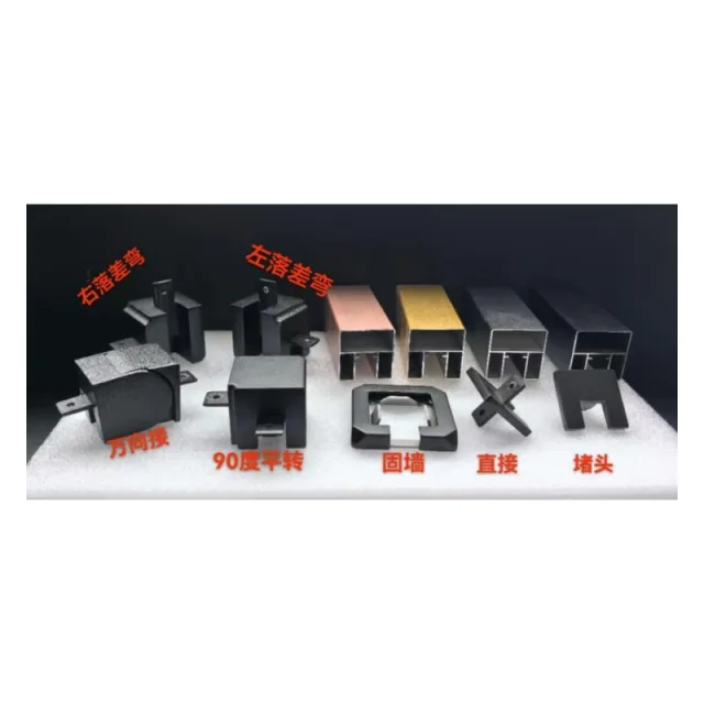 Sistema de pasamanos ranurado de aluminio 40×40 mm