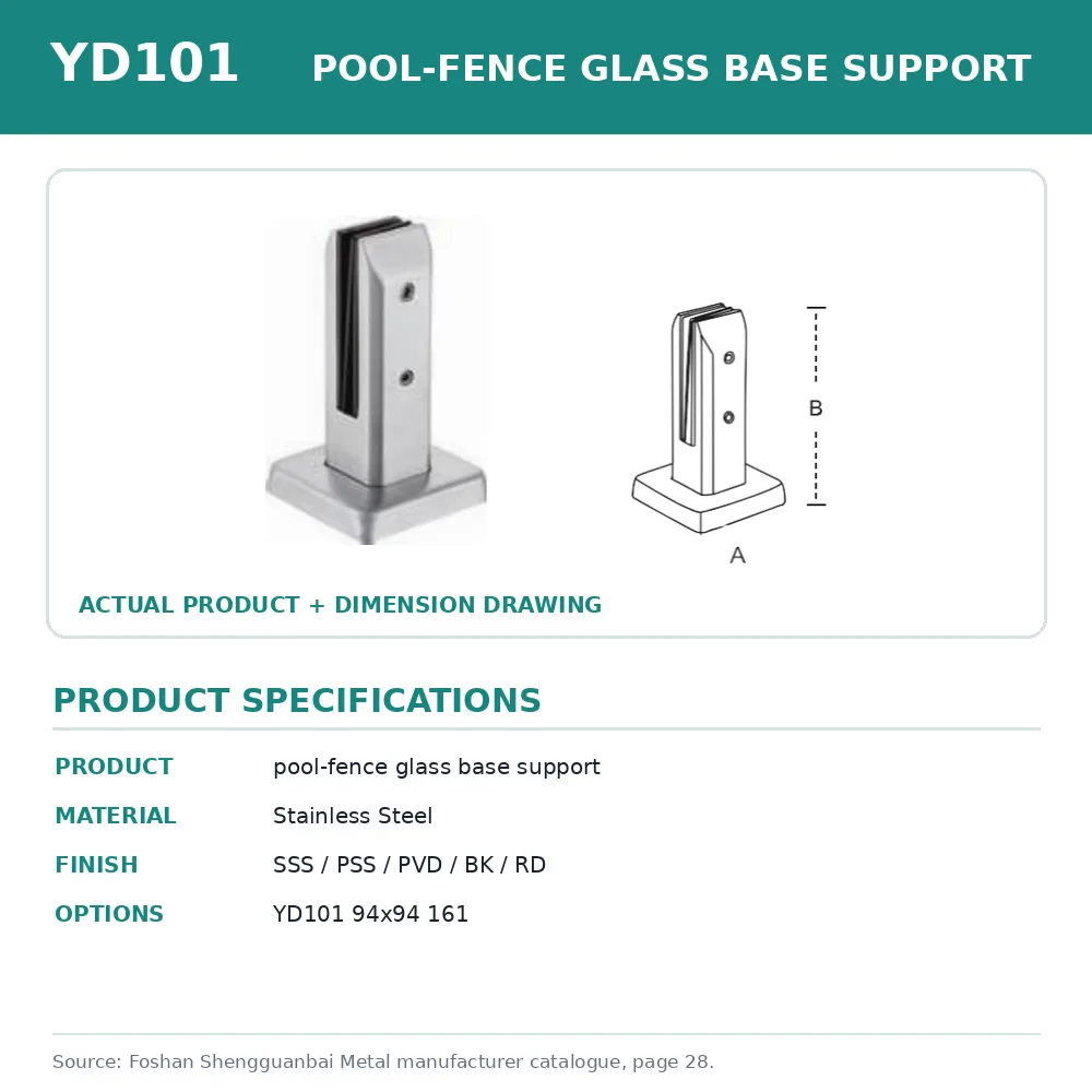base para vidro de cerca de piscina