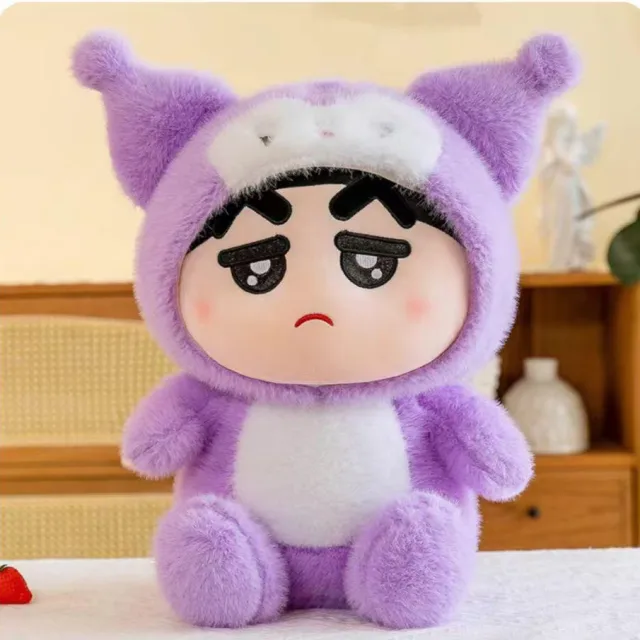 Shin-chan in a Kuromi costume · Plush toy · 45-50 cm