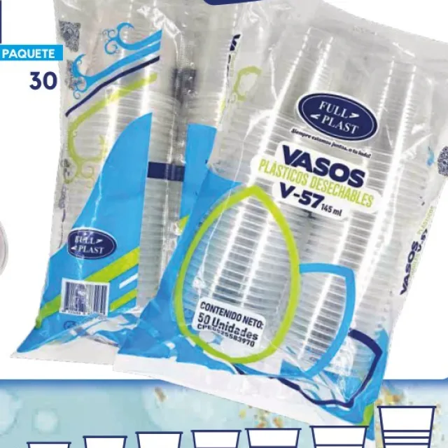 FULL PLAST Premium clear disposable cup 145 ml / 50